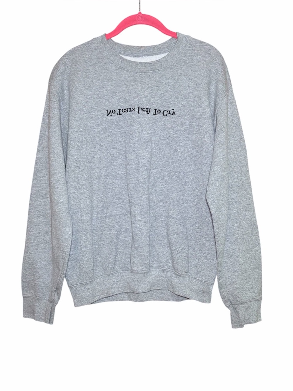 Ariana Grande No Tears Left to Cry Crewneck Gray | Sweetener Tour Merch Size S